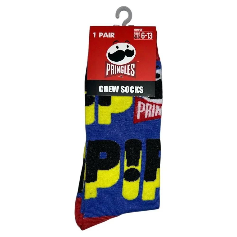 3x Pringles Potatoes Crisps Novelty Fun Crew & Ankle Socks Size 6-13